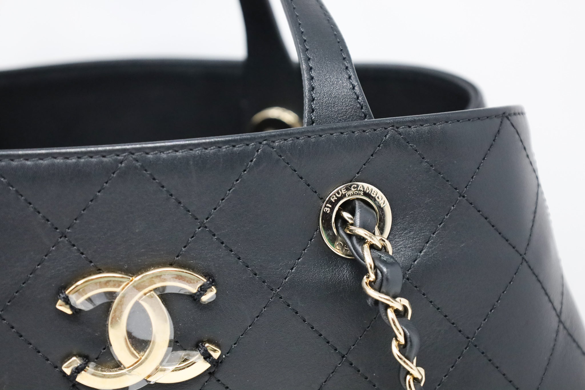 Chanel Small Shopping Bag Calfskin & Gold Tone Metal Black – NU2U Luxury  Consignment